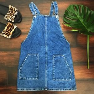 Topshop Denim Overall Dress
